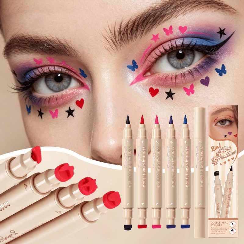 Beauty Mark Makeup - Pensil Eyeliner Dua Sisi Berwarna-warni Bentuk