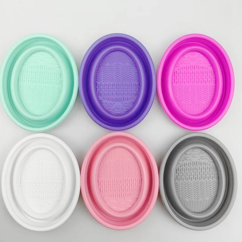 Beauty Makeup Tools Use - Kotak Pembersih Kuas Makeup Silikon Lembut,