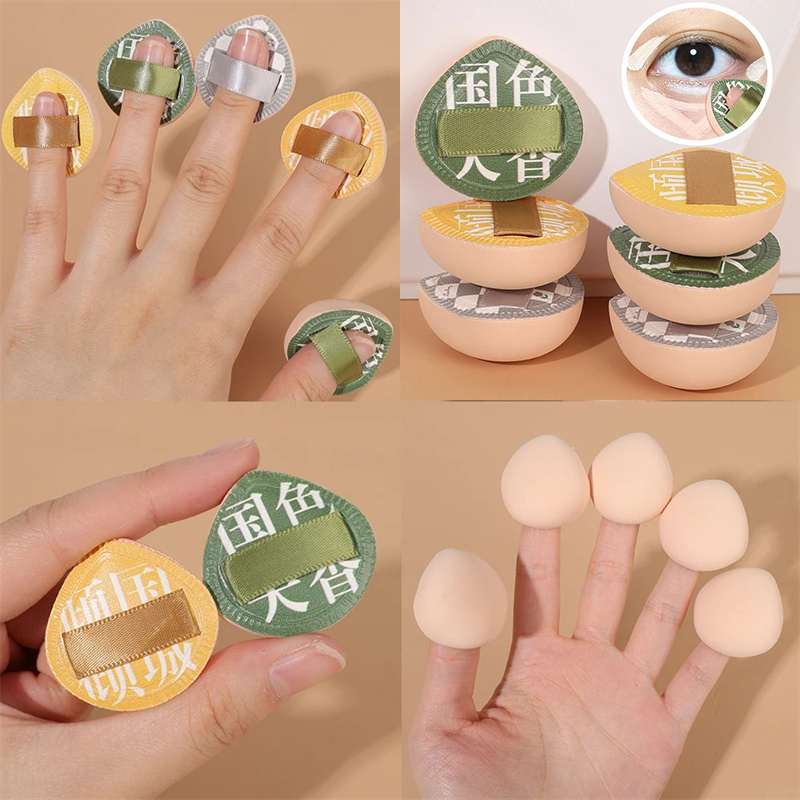 Beauty Makeup Tools Use - Puff Mini jari basah kering penggunaan