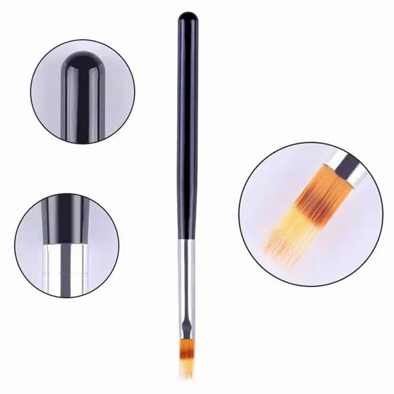 Blush Brush Kabuki - Alat kuku kuas kuku Serrated bubuk