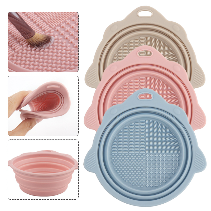 Beauty Makeup Tools Use - Mangkuk Silikon Lipat untuk Membersihkan Kuas
