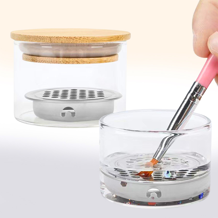 Blush Brush Kabuki - Cawan Pencuci Kuas Nail Art, Pembersih