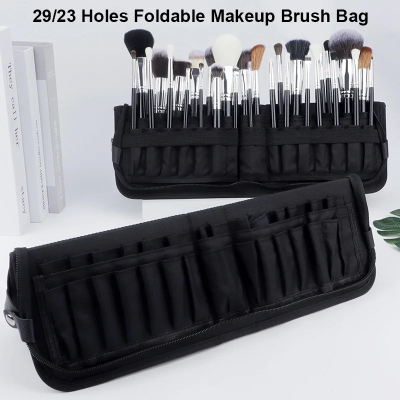 Blush Brush Kabuki - Tas peralatan rias wanita, 29/23 lubang