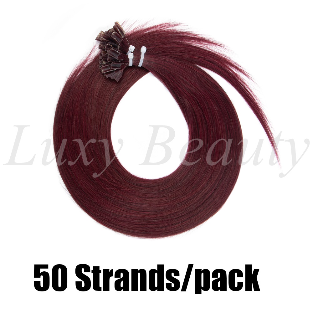 Ekstensi Rambut U Tip Burgundy - Pure Beauty Hair & Makeup ulasan dan harga