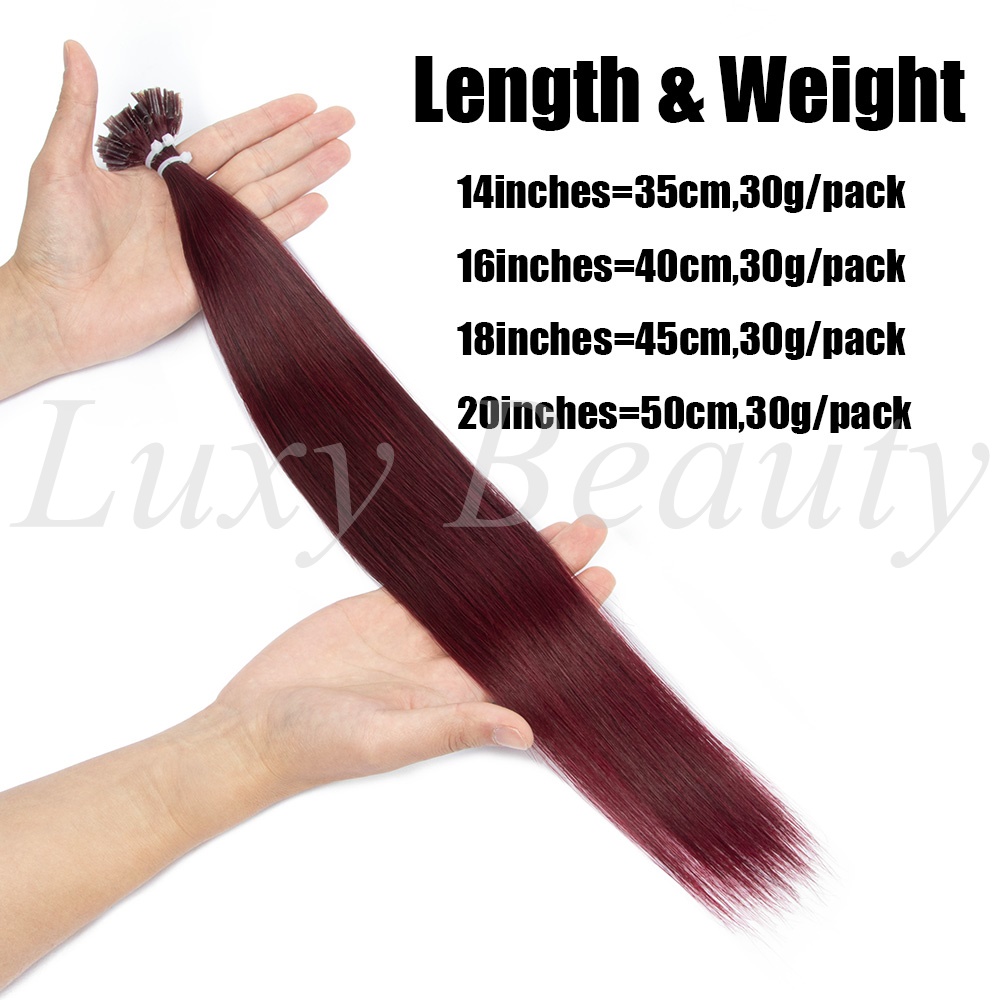 Ekstensi Rambut U Tip Burgundy - Pure Beauty Hair & Makeup ulasan dan harga