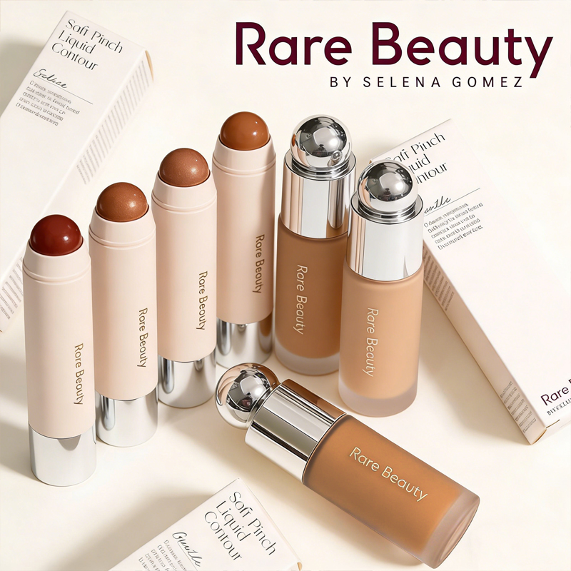 Bedak Pipi Rare Beauty, Highli - Rare Beauty Makeup Kit ulasan dan harga