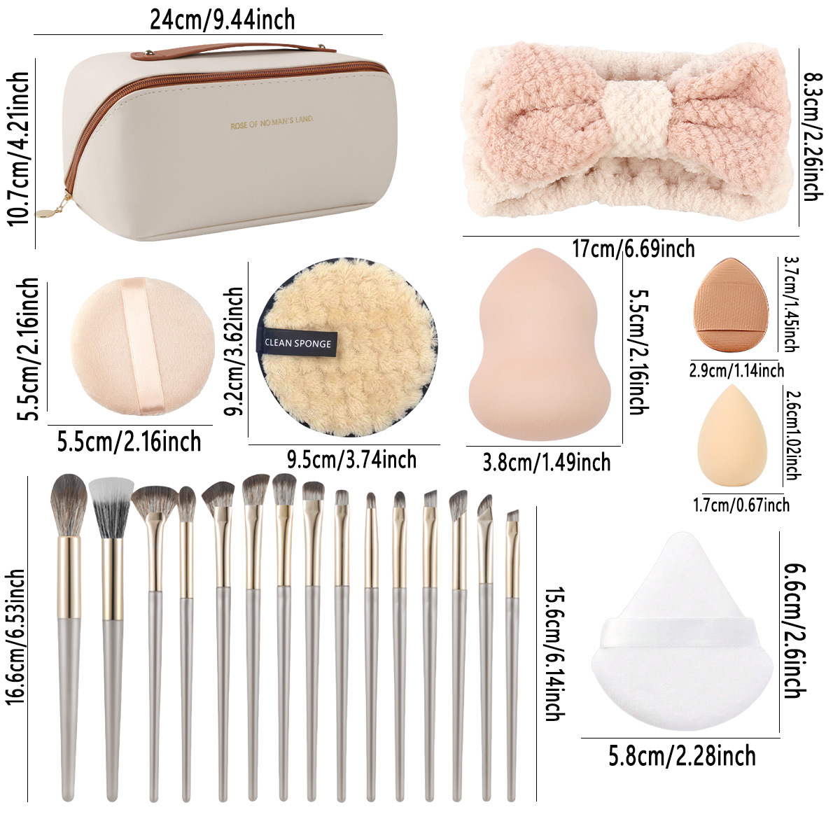 Tas Pegangan Kulit dengan 36 P - Beauty Makeup Tools Set ulasan dan harga