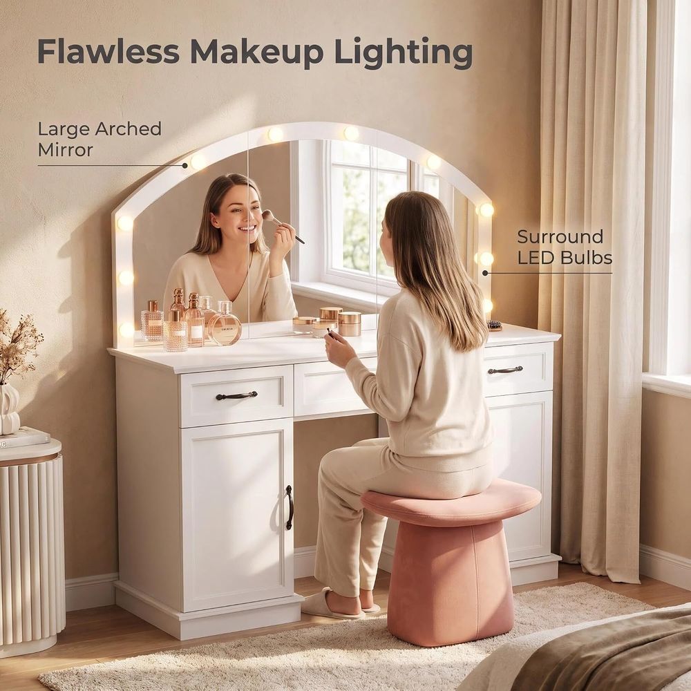 Meja rias cermin rias LED 55 l - Beauty Makeup Hd ulasan dan harga