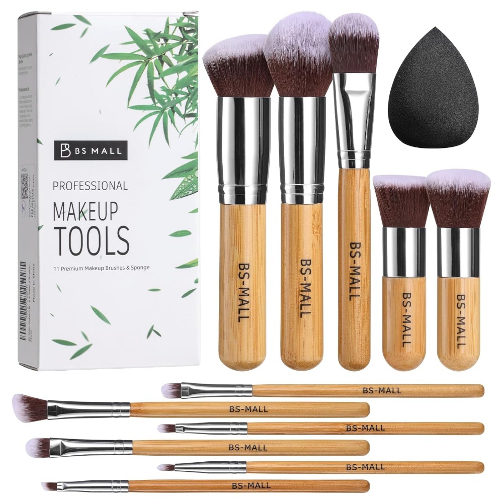 BS-MALL Set Kuas Makeup 11 Bua - Blush Brush Kabuki ulasan dan harga