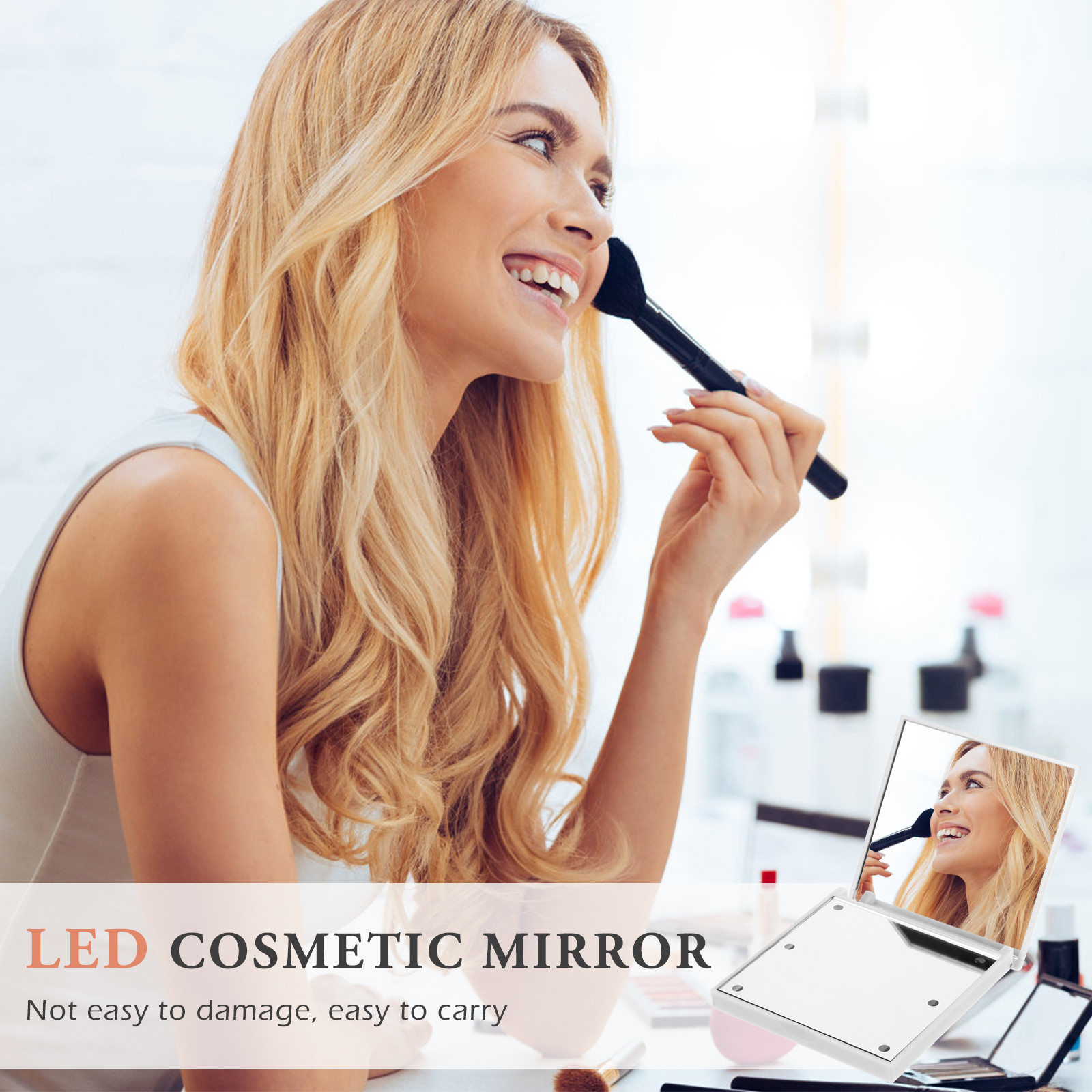 Cermin Rias Genggam Mini Lipat - Beauty Makeup Hd ulasan dan harga