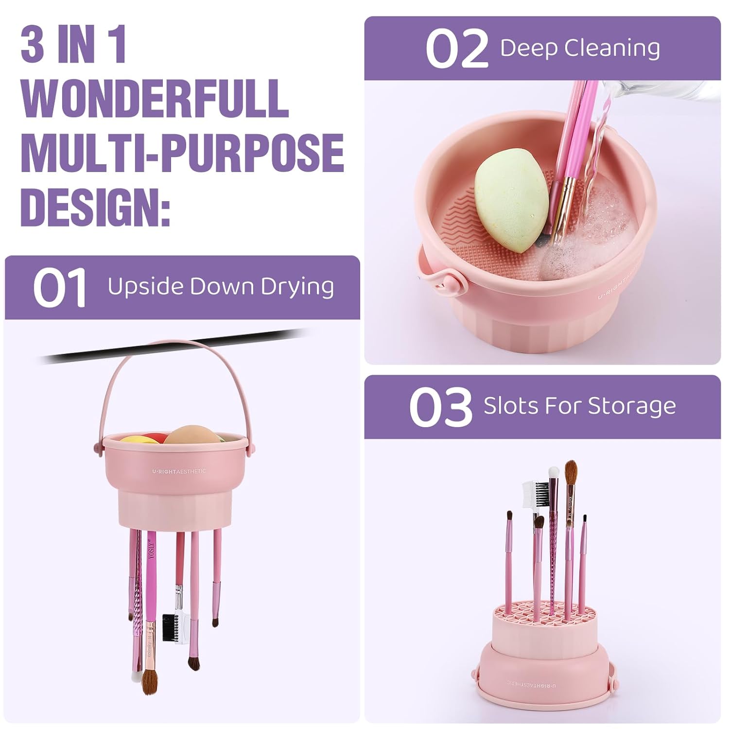Set Peralatan Pembersih Kuas M - Beauty Makeup Tools Set ulasan dan harga
