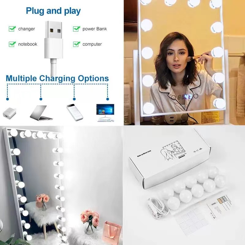 Lampu LED cermin pasta bola la - Beauty Makeup Light ulasan dan harga