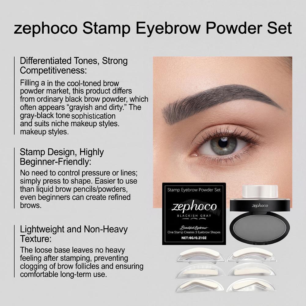 Kit Stempel Bedak Alis Tahan A - Beauty Mark Makeup ulasan dan harga