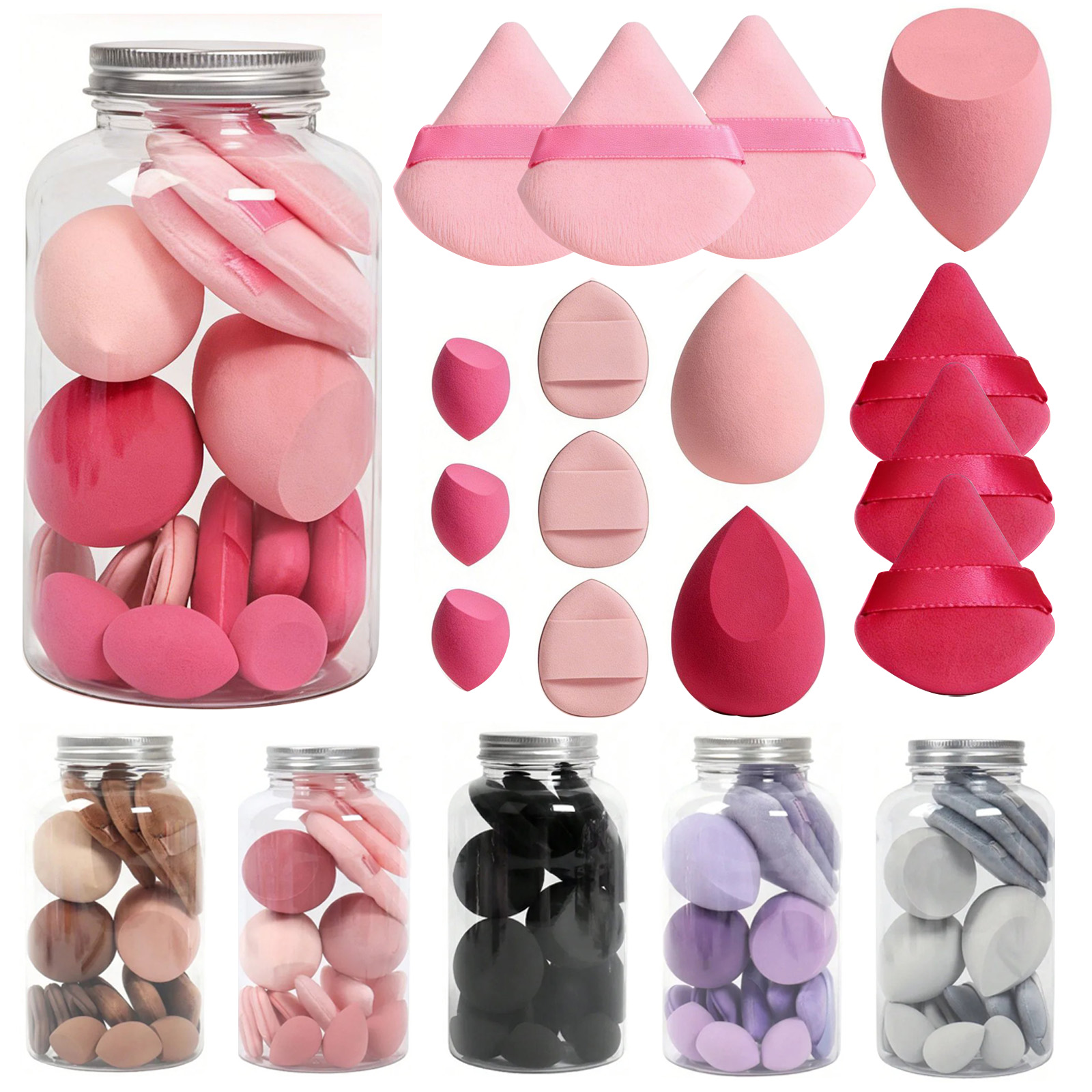 15 Buah Set Spons Rias Wajah,  - Beauty Blender In Makeup ulasan dan harga