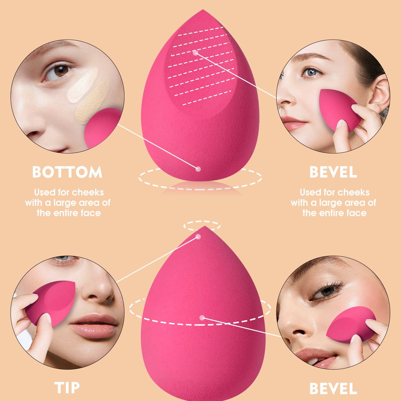 16 Buah Set Spons & Puff Makeu - Beauty Blender In Makeup ulasan dan harga