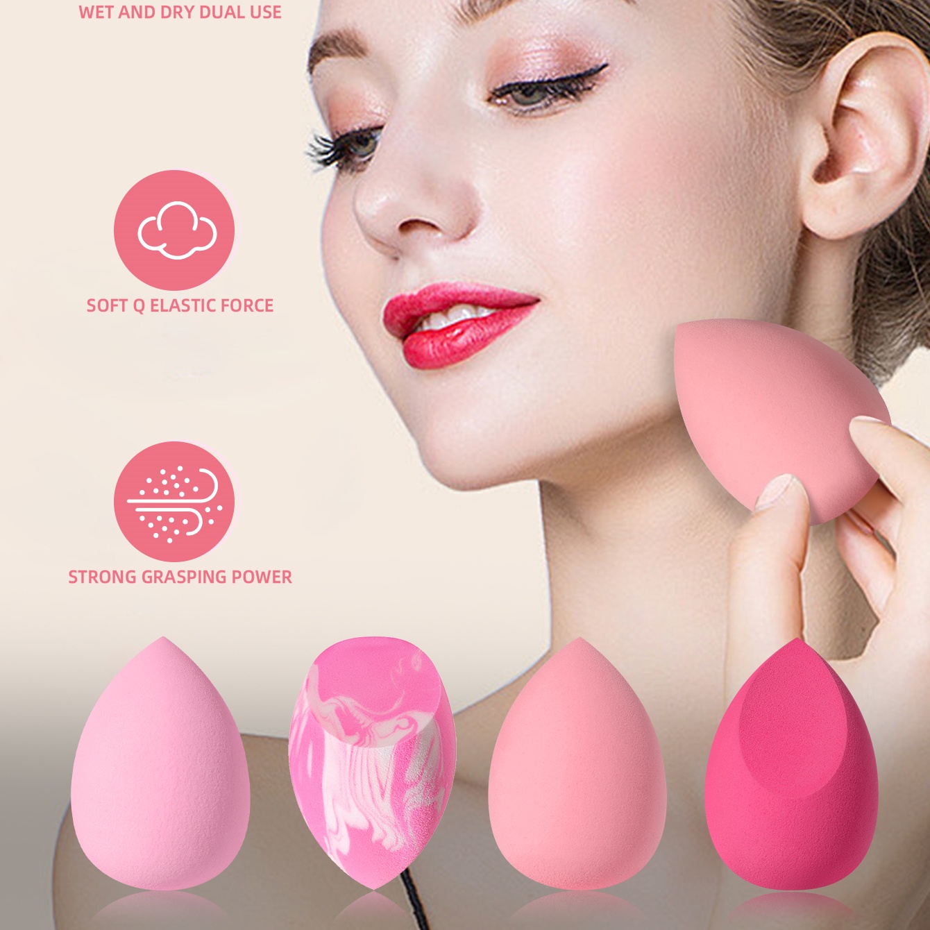 16 Buah Set Spons & Puff Makeu - Beauty Blender In Makeup ulasan dan harga