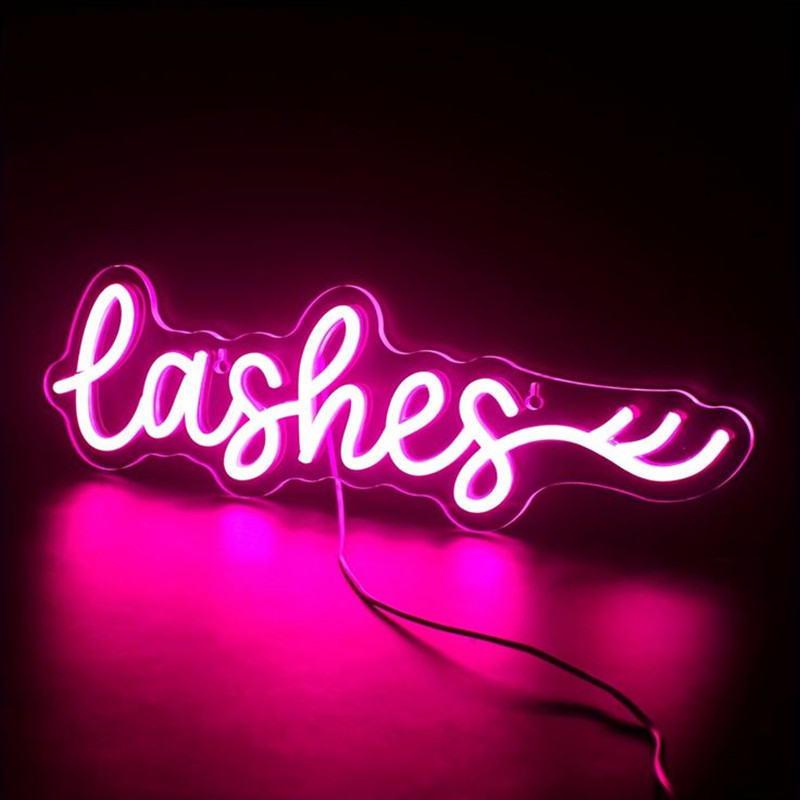 Lampu LED Bulu Mata Neon Pink  - Beauty Makeup Studio ulasan dan harga