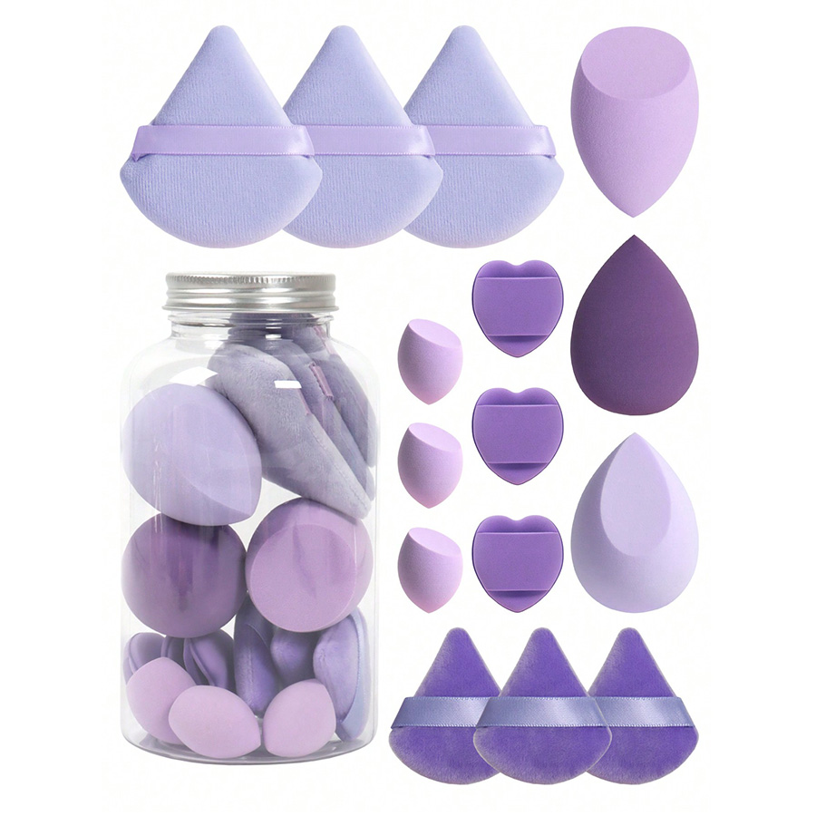 Set 15 spons rias dengan wadah - Beauty Blender In Makeup ulasan dan harga
