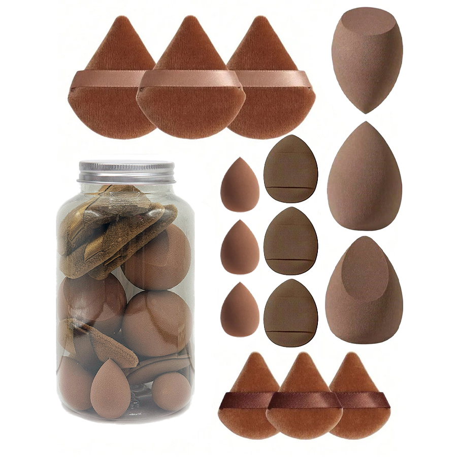 Set 15 spons rias dengan wadah - Beauty Blender In Makeup ulasan dan harga